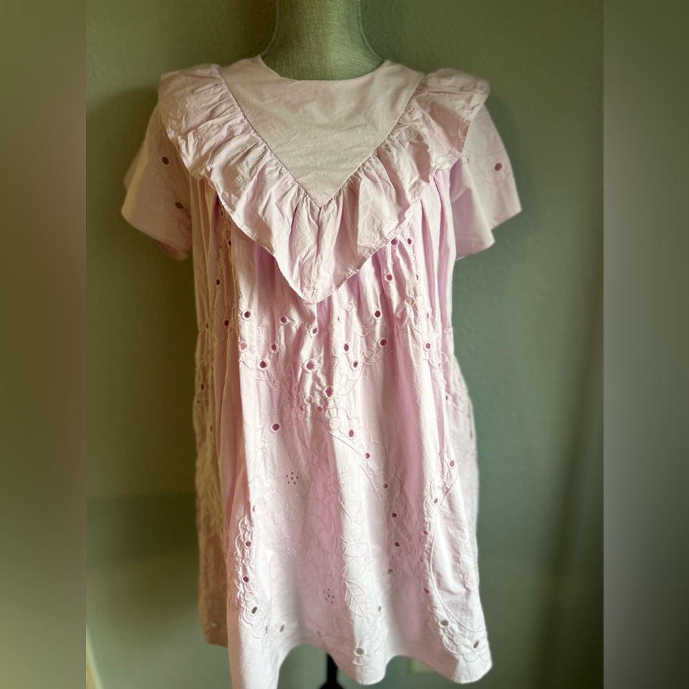 Ellison Women’s Above The Knee Lilac Ruffle Dress Sz S